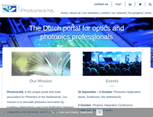 Tablet Screenshot of photonicsnl.org